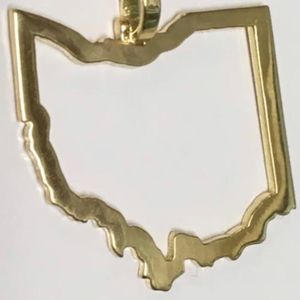 Gold Map Of Ohio Pendant